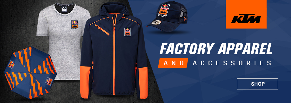 KTM Factory Apparel and accessories, SHOP button